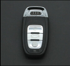 Cheap Genuine Leather Key Ring Auto Key Bags Smart for Audi A3 - Blue